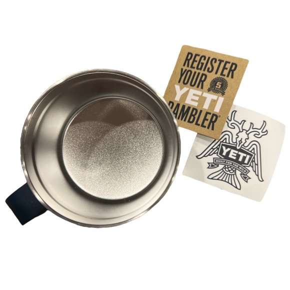 New Yeti 14oz Rambler Navy Blue With Company IOI Pay - Comes With Stickers - Picture 5 of 6